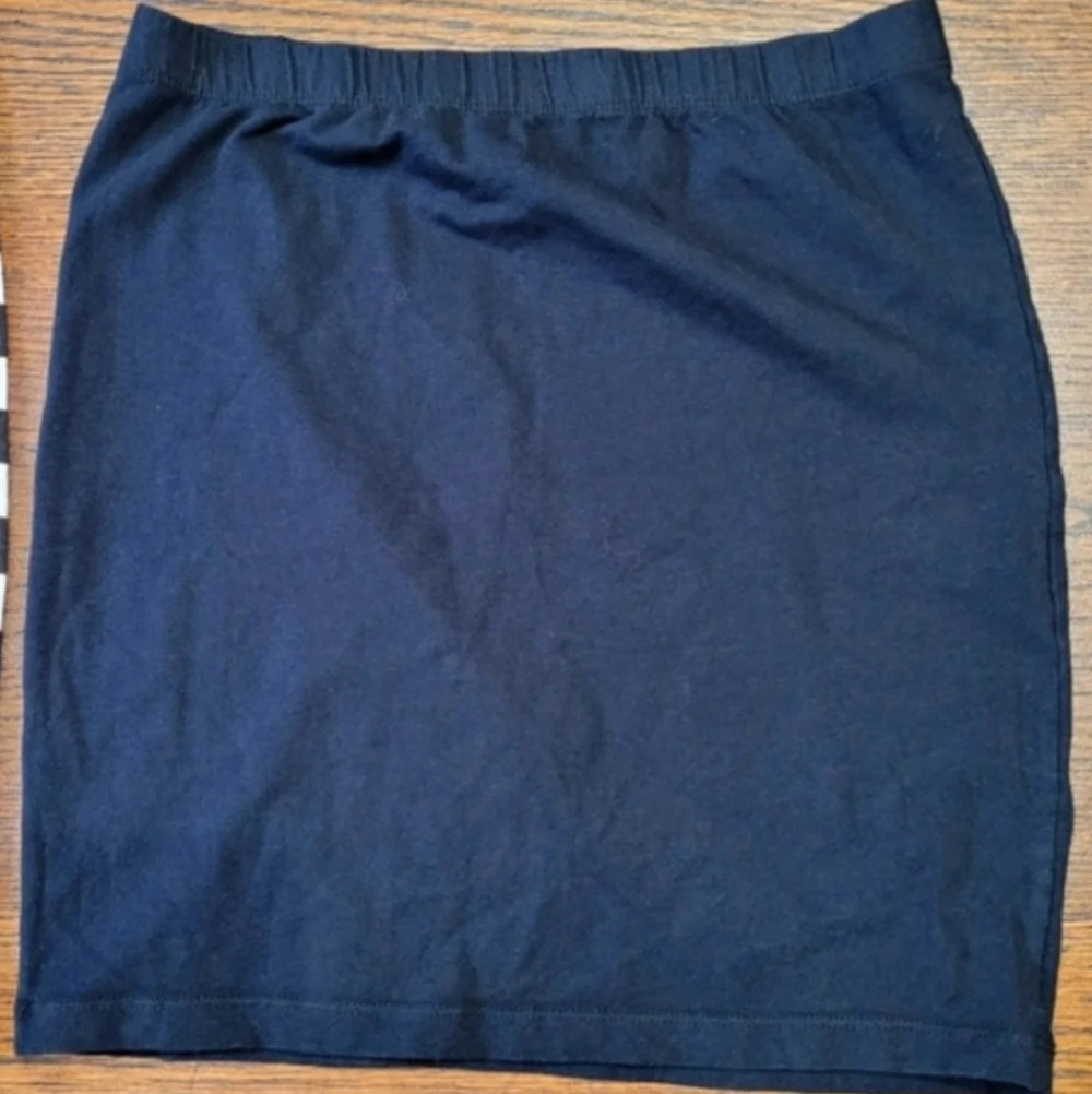 Black Knit Elastic Waist Bodycon Mini Skirt Size Women's Small